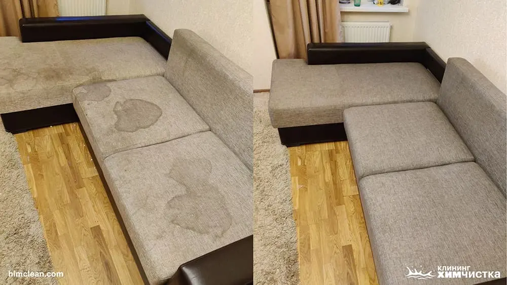 Удаление мочи с дивана